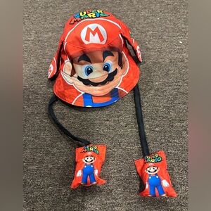 Like NEW! Super Mario Brothers Nintendo Inflatable Bucket hat ears move press it